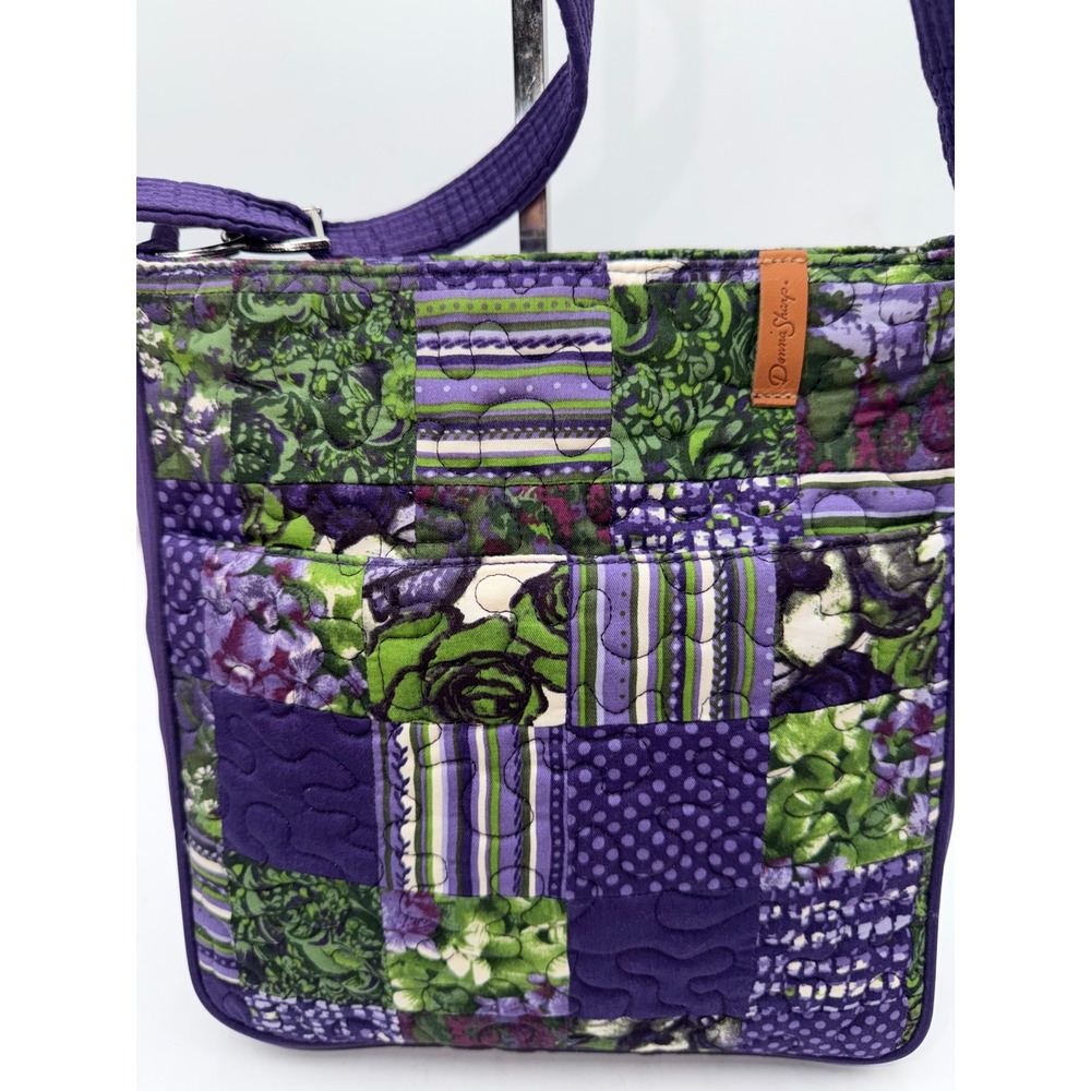 Donna Sharp Concord Patch Hipster Crossbody Bag Purple Green Quilted 15370 NWT